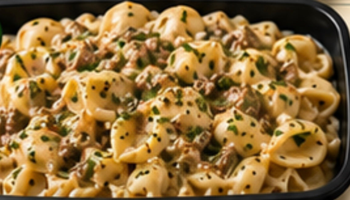 2. CREAMY BEEF AND SHELLS
