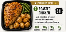 ROASTED CHICKEN WITH SEASONED POTATOES AND GRILLED VEG